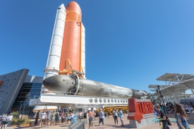 Falcon Heavy Booster Parked at KSCVC