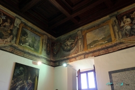 Viterbo palazzo dei papi sala dello spirito santo affreschi di scuola romana