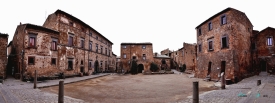 panorama view of Civita s main town square Chiesa di San Donato